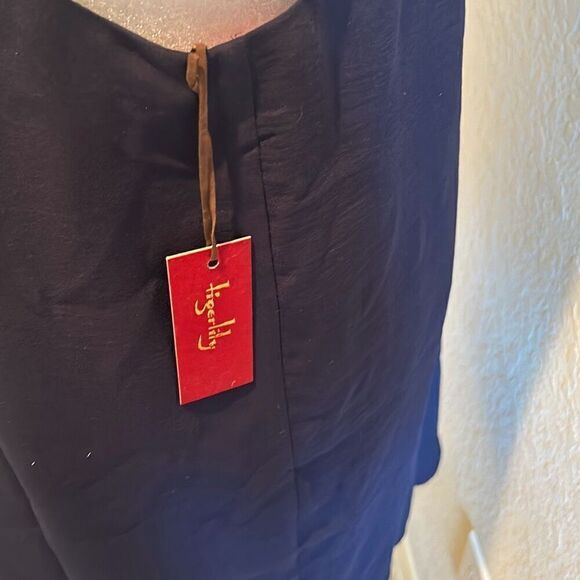 Tigerlilly Women’s 8 Low Back Slip Dress Navy Blue Simple Minimalist Flowy New - Picture 4 of 15